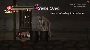 play Cute red haired girl having sex with monsters men in guilty hell new hentai gameplay