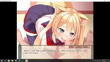 Reproduzir "de novo não!" vamos jogar: sua "waifu" (amiga próxima com benefícios) foxgirl konko v