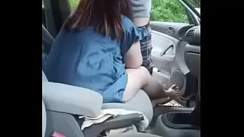 Play Dogging wife suck other man cock in car