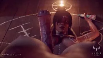 play Lara croft baisée avec un énorme strapon