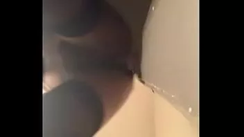 Play Straight guy in stockings and thong fucks dildo until he drips cum
