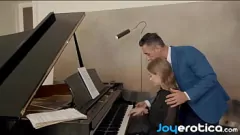 Play Gorgeous brunette Tiffany Tatum takes a big cock in doggystyle after a passionate blowjob, ending with a creampie